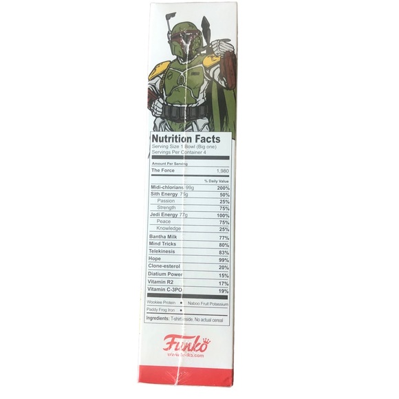 STAR WARS Pop Funko Limited Boba Fett T-shirt Cereal Box Mandalorian - Picture 3 of 4